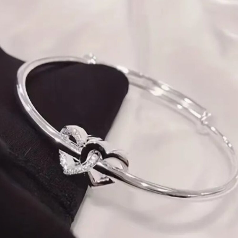 Duo Heart Adjustable Stainless Steel Bracelet